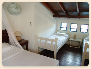 Posada Gaviota hotel room, Los Roques, Venezuela