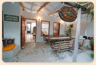 Posada Mediterraneo hotel entrance, Los Roques, Venezuela