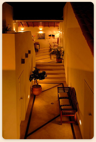 Posada Villa Caracol hotel hallway, Los Roques, Venezuela